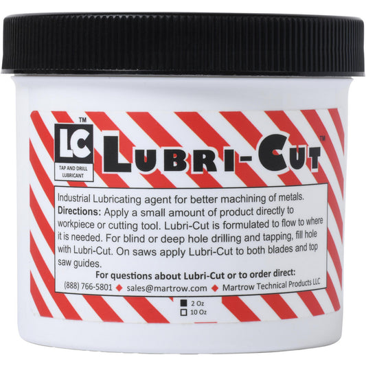 Lubri-Cut LC1-10 Metalworking Fluids & Coolants Product Type Tapping Lubricant Metalworking  Container Type Jar  Container Size 10 oz  Net Fill 10oz  Form Paste  Material Application All Metals