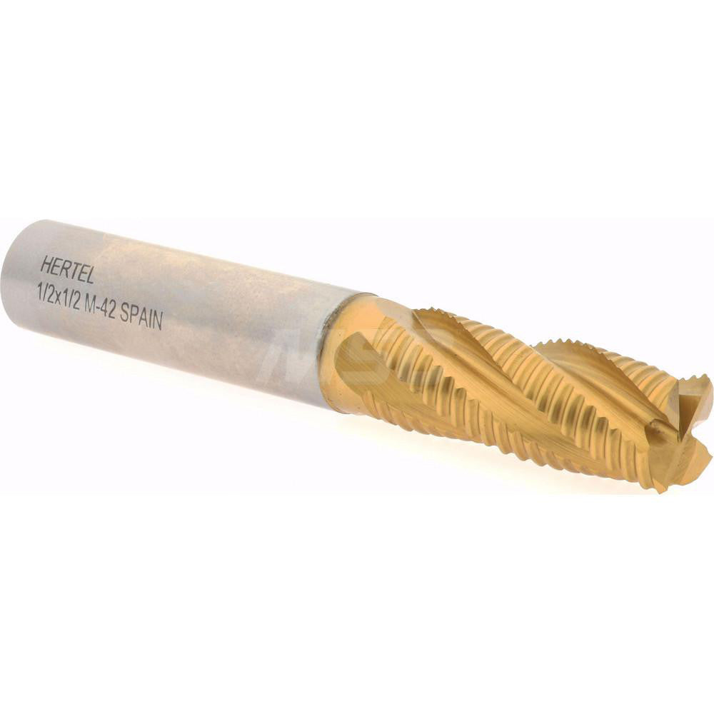 Hertel 72846462 Roughing End Mill 1/2" Dia, 4 Flute, Single End, Cobalt