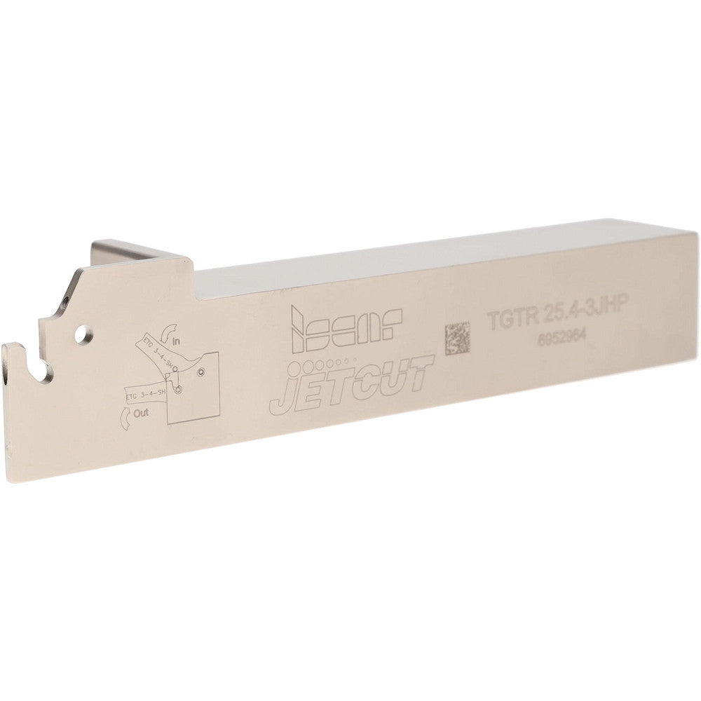 Iscar 2302410 Indexable Grooving-Cutoff Toolholder TGTR25.4-3JHP, 2.8 to 3.5 mm Groove Width, 28.5 mm Max Depth of Cut, Right Hand