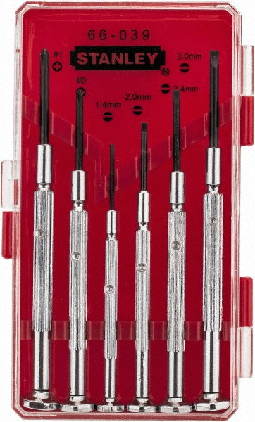 Stanley 66-039 Screwdriver Set 6 Pc, Phillips & Slotted