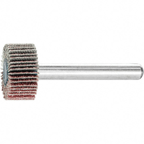 PFERD 47801646 Mounted Flap Wheel 3/4" Dia, 3/8" Face Width, 80 Grit, Aluminum Oxide