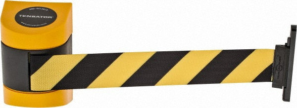 Tensator 897-35-D4 Pedestrian Barrier Tensabarrier Plastic, Yellow, Wall Mount