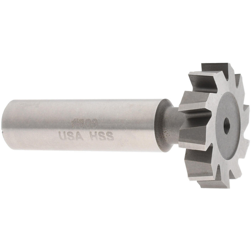 MOON CUTTERS CO. STKY900 Woodruff Keyseat Cutter 1.125" Cut Dia, 0.25" Cut Width, 1/2" Shank Dia, Staggered Tooth