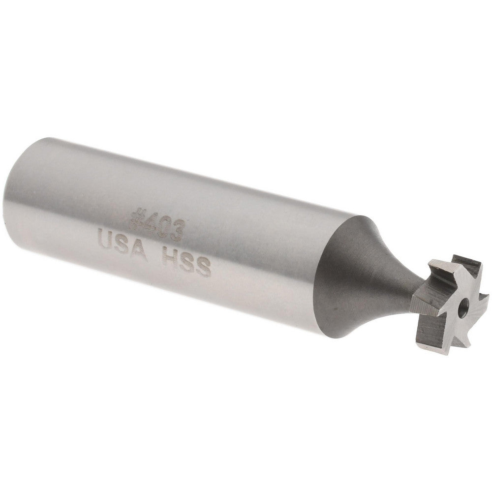 MOON CUTTERS CO. STKY325 Woodruff Keyseat Cutter 0.375" Cut Dia, 0.125" Cut Width, 1/2" Shank Dia, Staggered Tooth