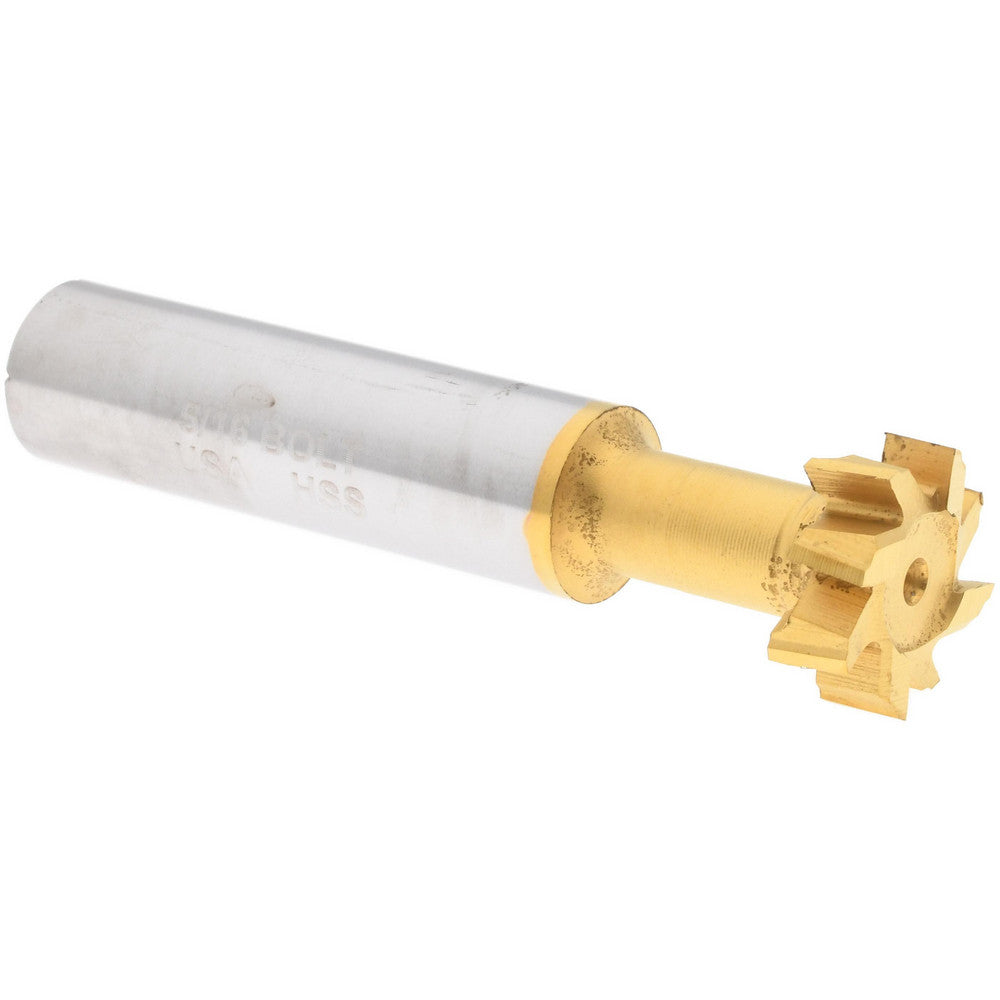 MOON CUTTERS CO. TS75-TIN 21/32" Diam, 17/64" Wide, High Speed Steel T-Slot Cutter