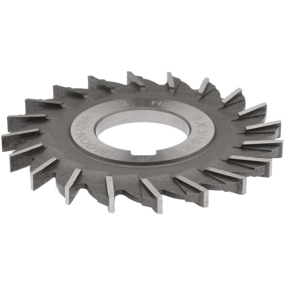 MOON CUTTERS CO. SM3187 Side Milling Cutter 3" Cutter Dia, 3/16" Cutting Width, 1" Arbor Hole, 20 Teeth