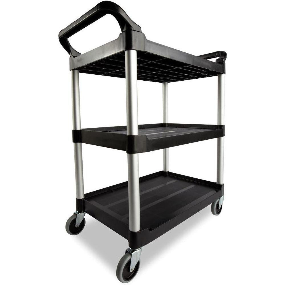 Rubbermaid FG342488BLA Standard Utility Cart Plastic, Black