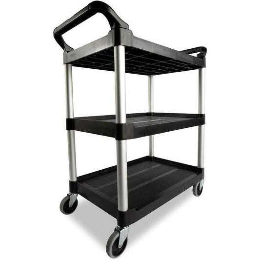 Rubbermaid FG342488BLA Standard Utility Cart Plastic, Black