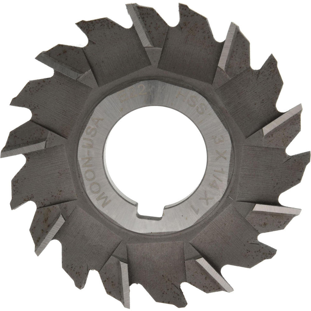 MOON CUTTERS CO. STM3250 Side Milling Cutter 3" Cutter Dia, 1/4" Cutting Width, 1" Arbor Hole, 18 Teeth