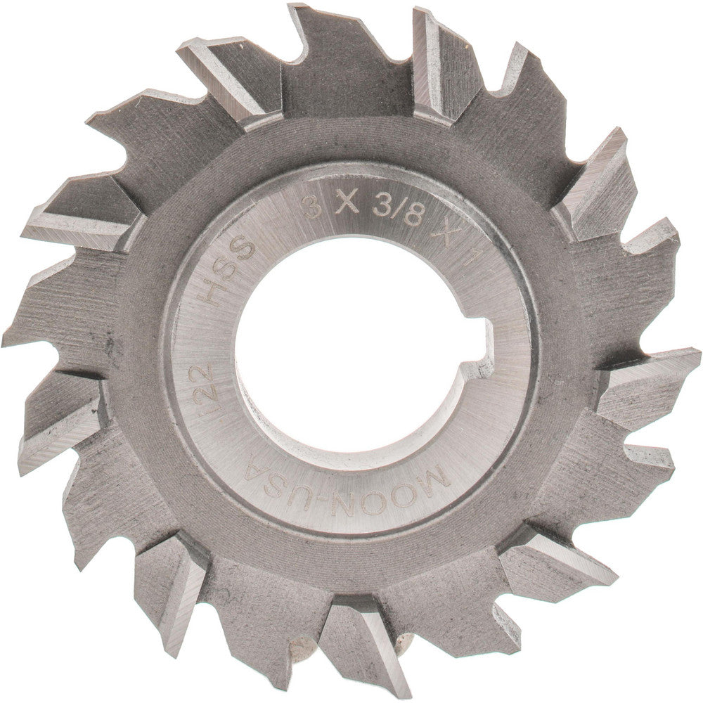MOON CUTTERS CO. STM3375 Side Milling Cutter 3" Cutter Dia, 3/8" Cutting Width, 1" Arbor Hole, 18 Teeth