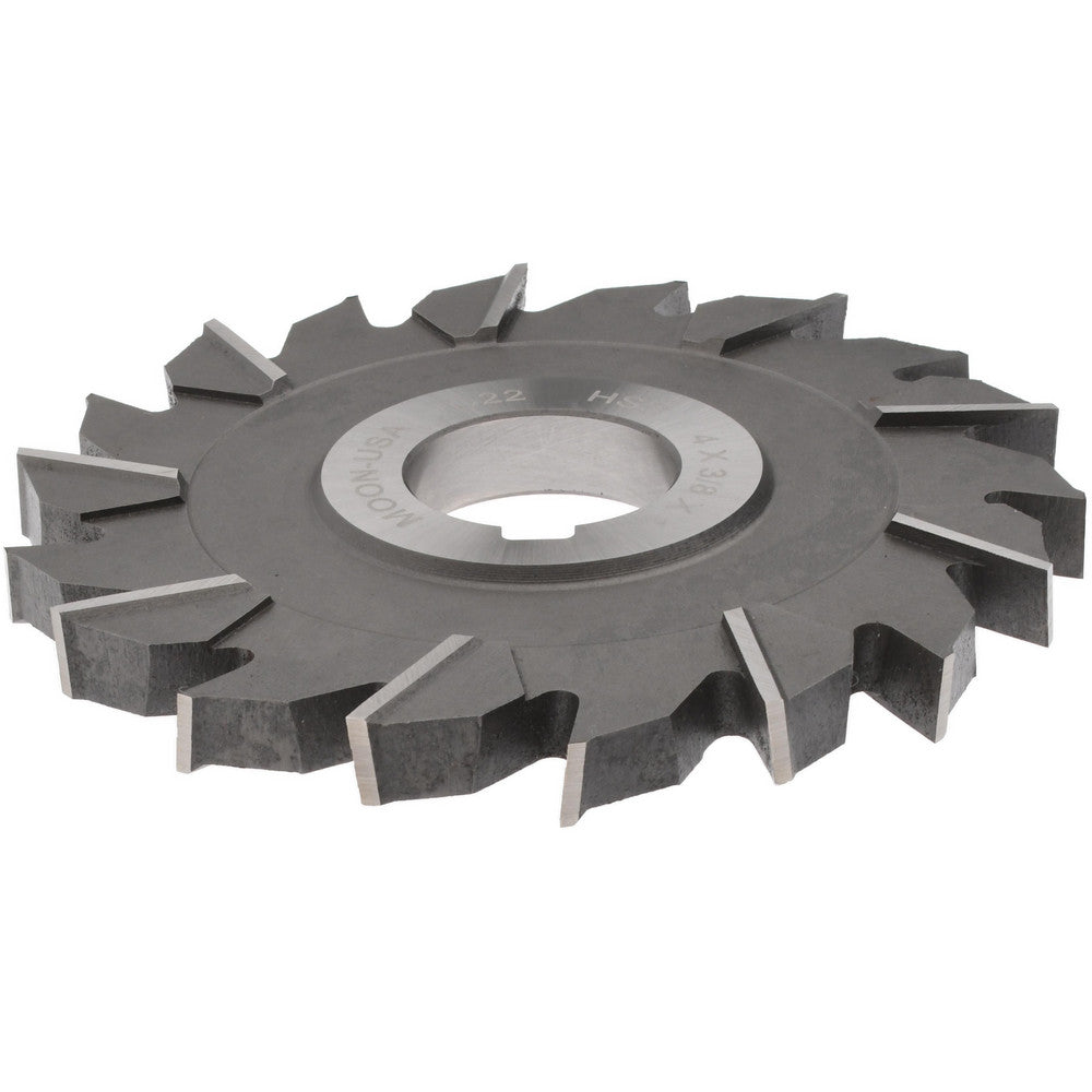 MOON CUTTERS CO. STM4375 Side Milling Cutter 4" Cutter Dia, 3/8" Cutting Width, 1" Arbor Hole, 18 Teeth