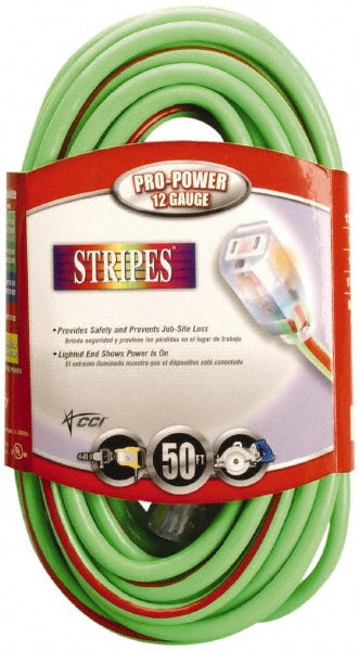 Southwire 2548SW0054 50', 12/3 Gauge/Conductors, Green/Red Outdoor Extension Cord