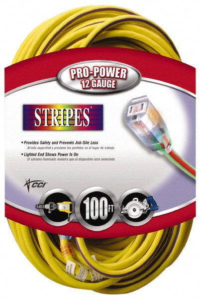 Southwire 2549SW0022 100', 12/3 Gauge/Conductors, Yellow/Purple Outdoor Extension Cord