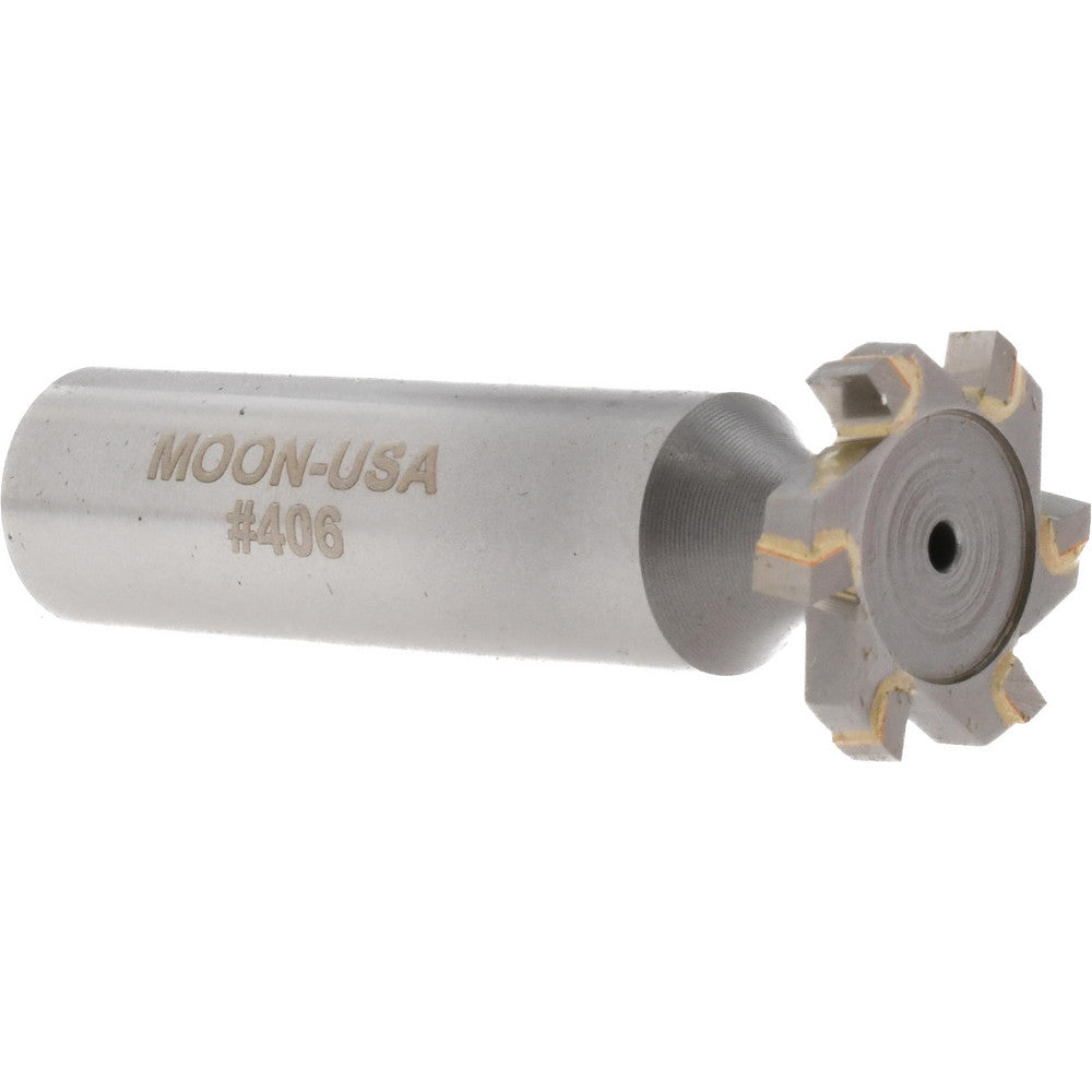 Made in USA Milling Cutters STC406 Woodruff Keyseat Cutter 0.75" Cut Dia, 0.125" Cut Width, 1/2" Shank Dia, Staggered Tooth