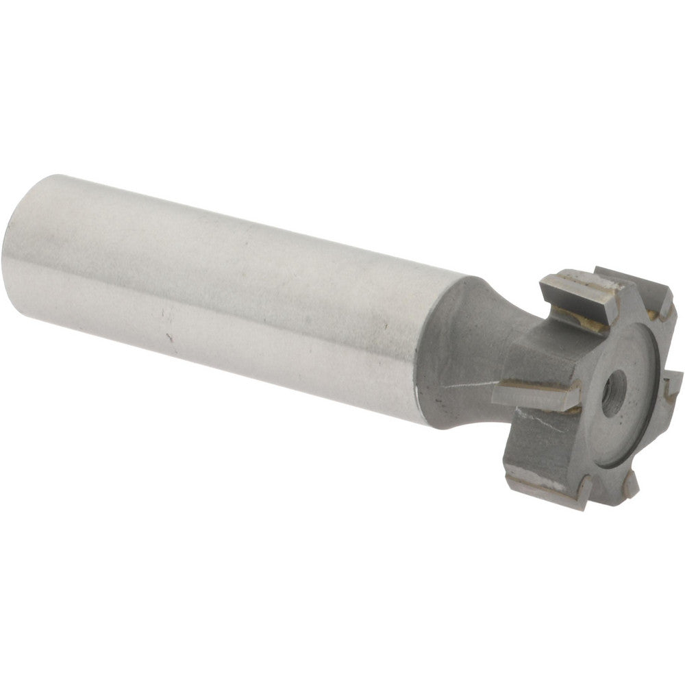 Made in USA Milling Cutters STC806 Woodruff Keyseat Cutter 0.75" Cut Dia, 0.25" Cut Width, 1/2" Shank Dia, Staggered Tooth