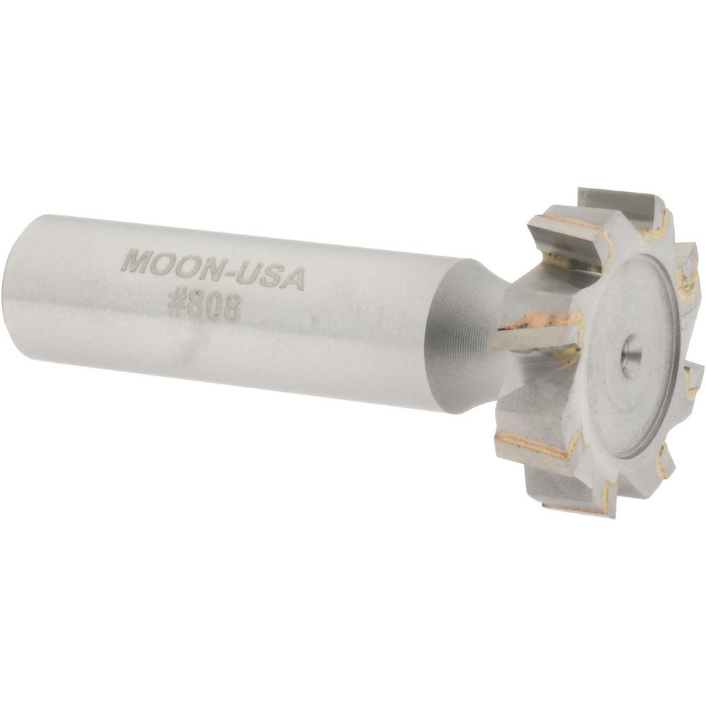 Made in USA Milling Cutters STC808 Woodruff Keyseat Cutter 1" Cut Dia, 0.25" Cut Width, 1/2" Shank Dia, Staggered Tooth