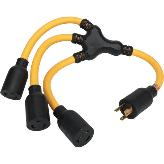 Southwire 90238802 3 Outlets, 125 VAC, 20 Amp, Yellow and Black, W Adapter