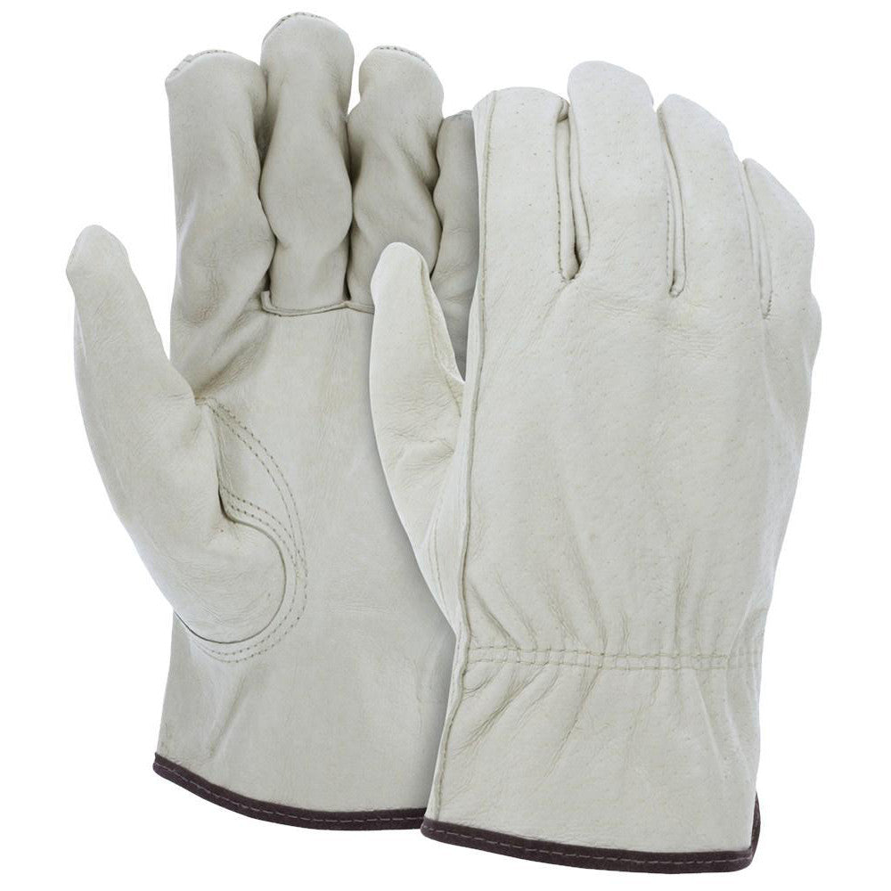 MCR Safety 3401M Work Gloves Memphis® 3401, Size Medium, Not Lined, Pigskin Leather, General Purpose