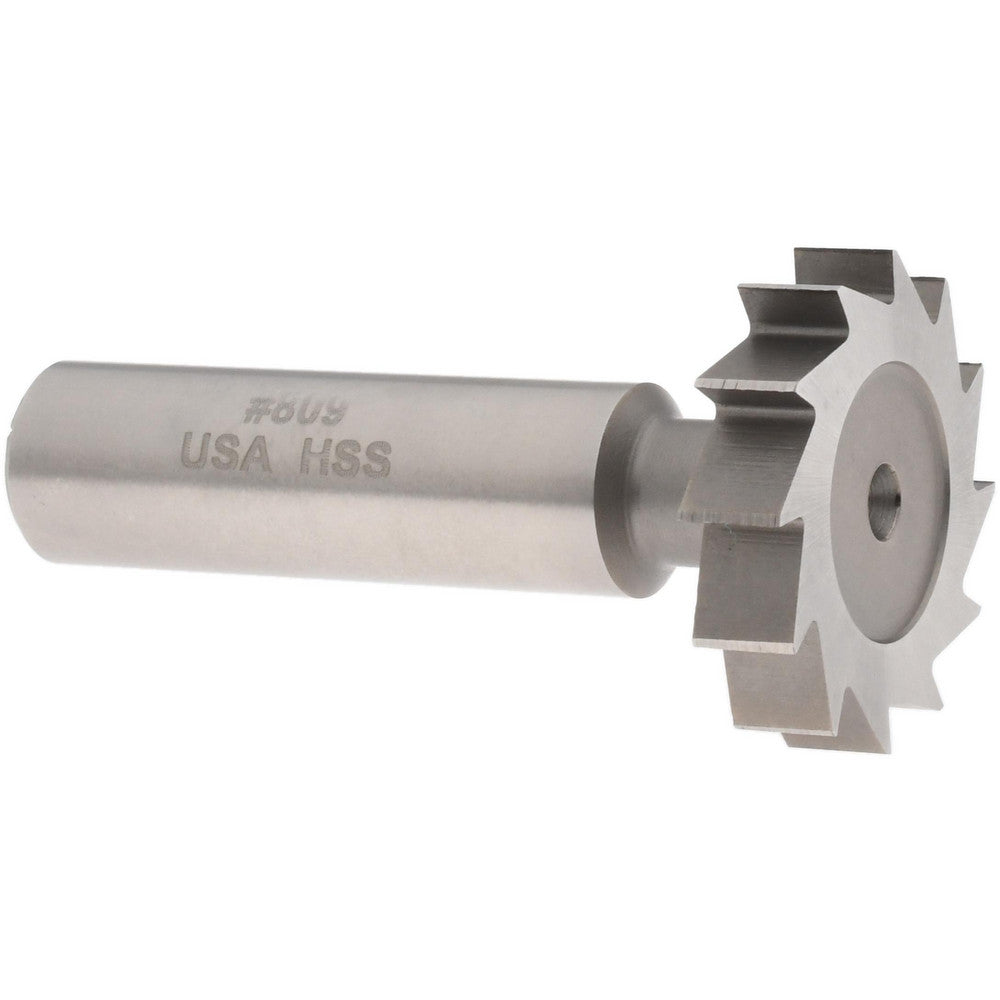 MOON CUTTERS CO. KY900 Woodruff Keyseat Cutter 1.125" Cut Dia, 0.25" Cut Width, 1/2" Shank Dia, Straight Tooth