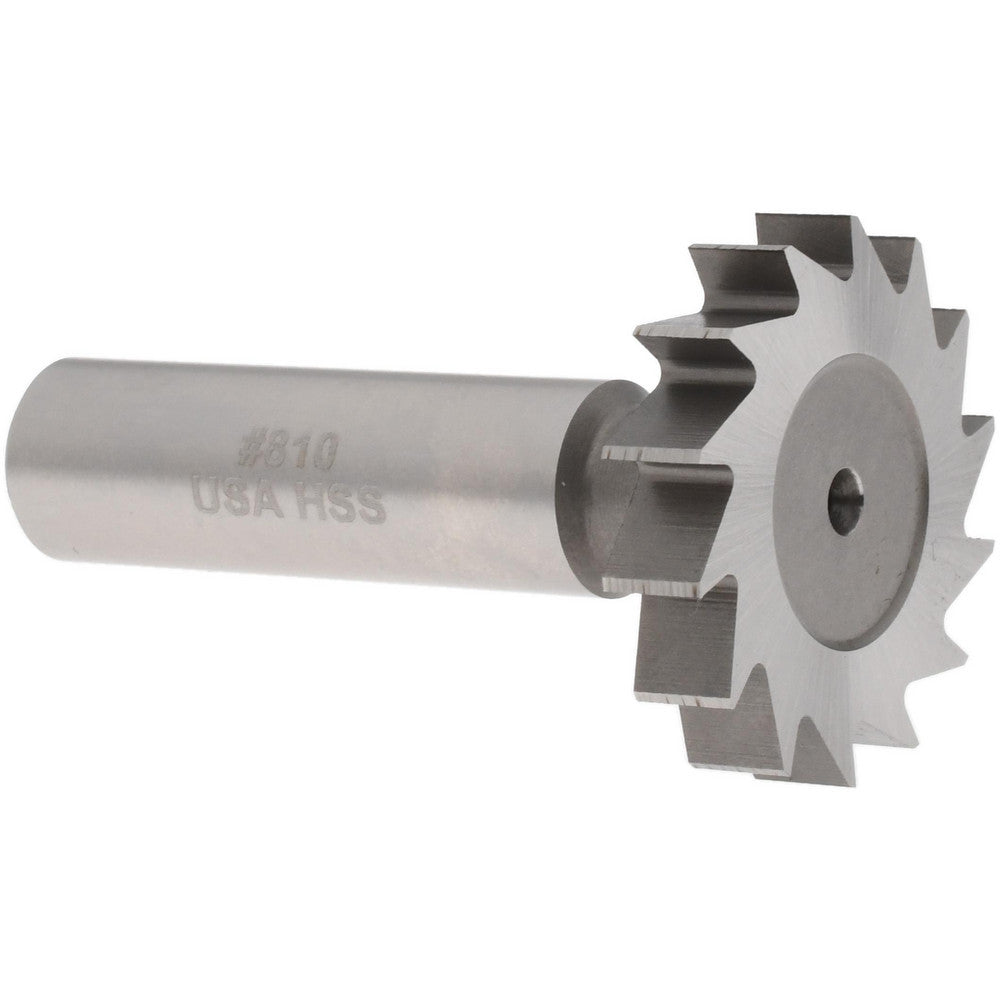 MOON CUTTERS CO. KY975 Woodruff Keyseat Cutter 1.25" Cut Dia, 0.25" Cut Width, 1/2" Shank Dia, Straight Tooth