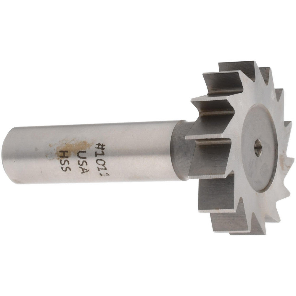 MOON CUTTERS CO. KY1100 Woodruff Keyseat Cutter 1.375" Cut Dia, 0.3125" Cut Width, 1/2" Shank Dia, Straight Tooth