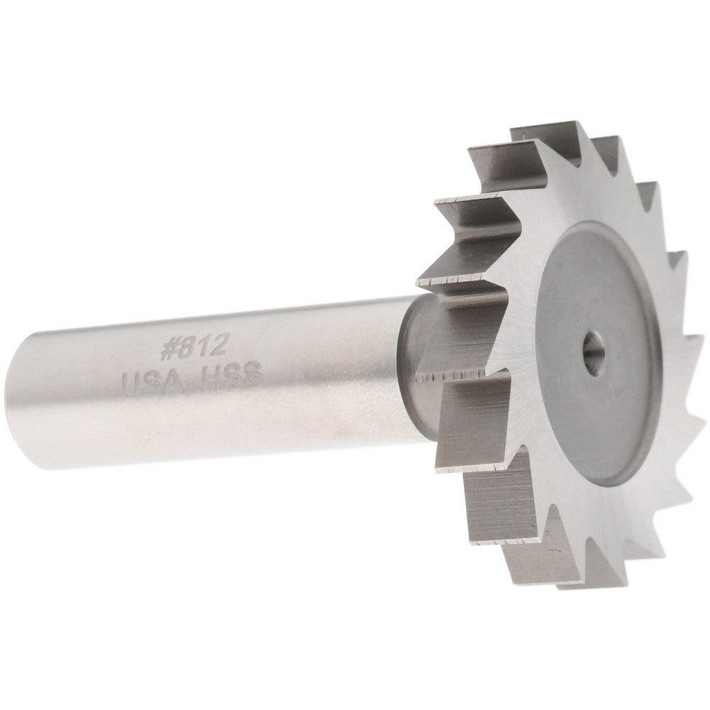 MOON CUTTERS CO. KY1025 Woodruff Keyseat Cutter 1.5" Cut Dia, 0.25" Cut Width, 1/2" Shank Dia, Straight Tooth