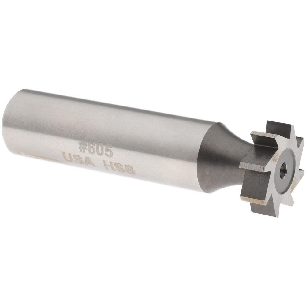 Moon Cutters Co. KY525 Woodruff Keyseat Cutter 0.625" Cut Dia, 0.1875" Cut Width, 1/2" Shank Dia, Straight Tooth