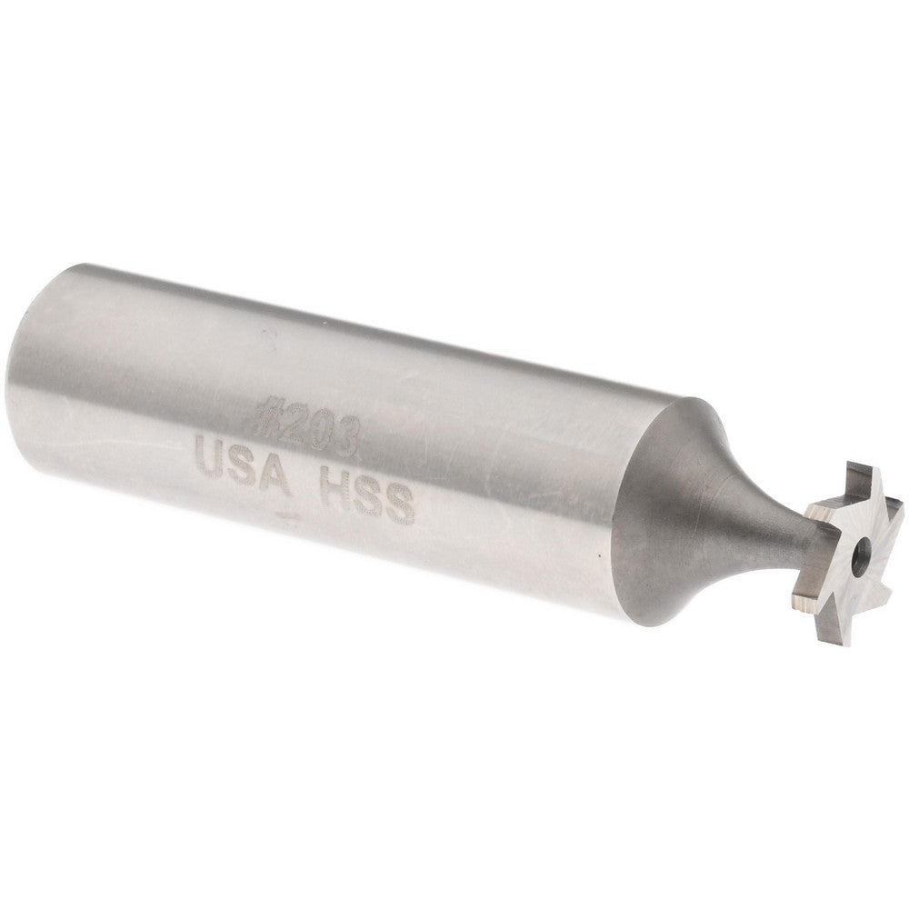 MOON CUTTERS CO. KY275 Woodruff Keyseat Cutter 0.375" Cut Dia, 0.0625" Cut Width, 1/2" Shank Dia, Straight Tooth