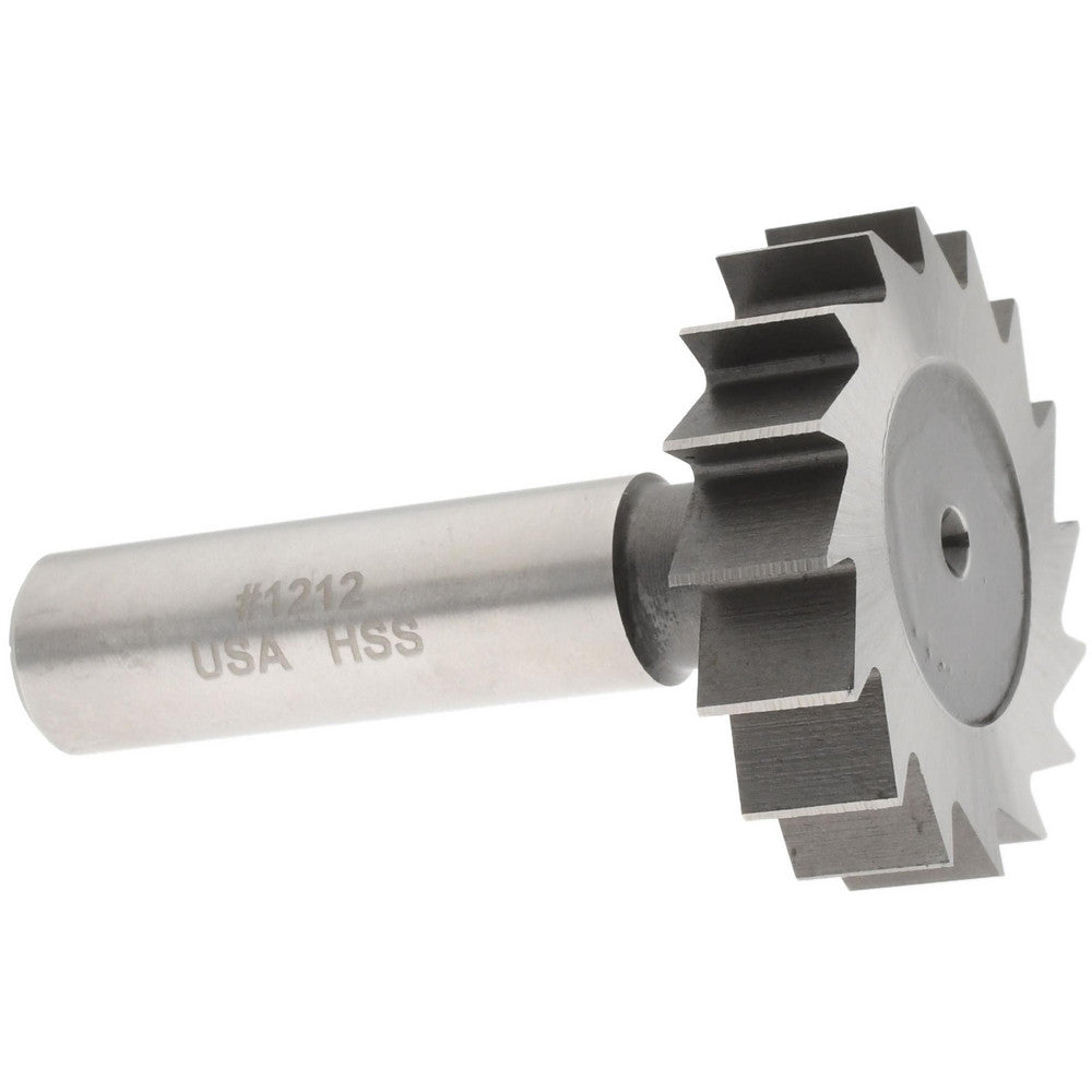 MOON CUTTERS CO. KY1200 Woodruff Keyseat Cutter 1.5" Cut Dia, 0.375" Cut Width, 1/2" Shank Dia, Straight Tooth