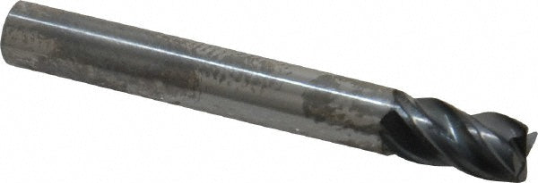 Kyocera SGS Precision Tools 36509 Corner Radius End Mill 1/4" Dia, 7/16" LOC, 0.0150 to 0.0200" Radius, 4 Flutes, Solid Carbide