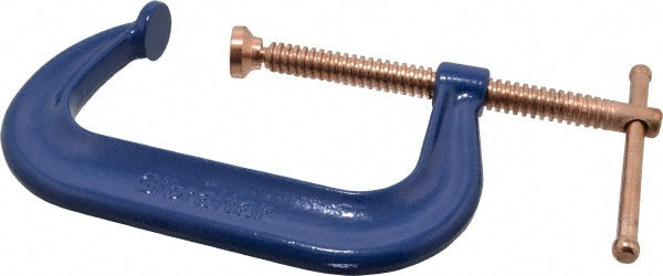 Gibraltar CCM00397-2 Regular-Duty 6" Max Opening, 4-1/8" Throat Depth, Forged Steel Standard C-Clamp