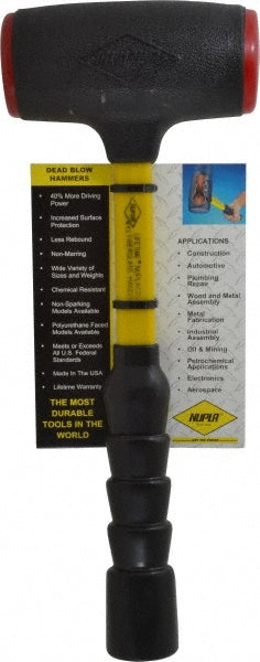 NUPLA 10063 Dead Blow Hammer 3 lb Head, 2-3/16" Face Dia, Urethane Head