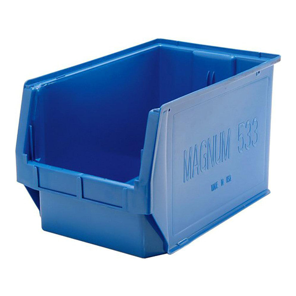 Quantum Storage QMS533BL Plastic Hopper Stacking Bin Blue