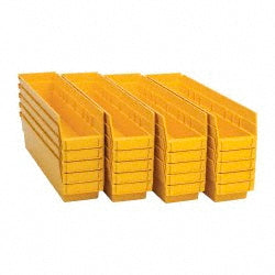 Quantum Storage QSB103YLCS Plastic Hopper Shelf Bin Yellow