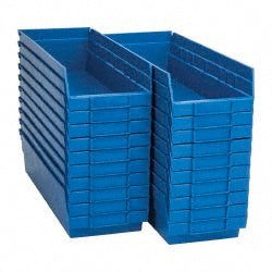 Quantum Storage QSB104BLCS Plastic Hopper Shelf Bin Blue