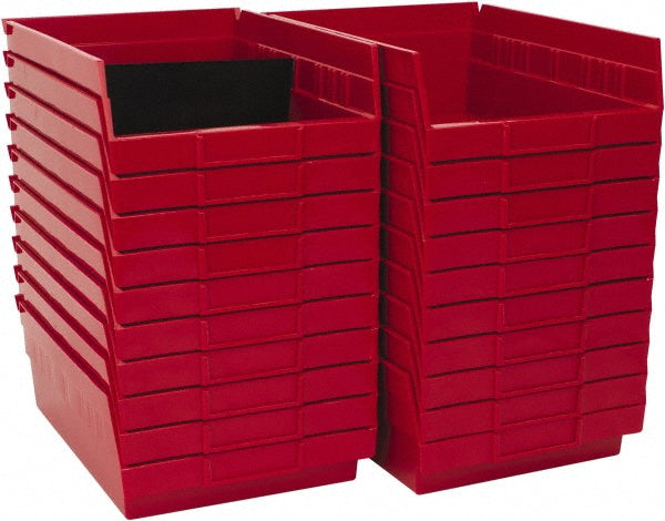 Quantum Storage QSB107RDCS Plastic Hopper Shelf Bin Red