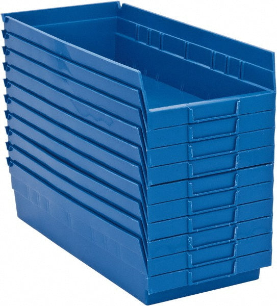 Quantum Storage QSB108BLCS Plastic Hopper Shelf Bin Blue