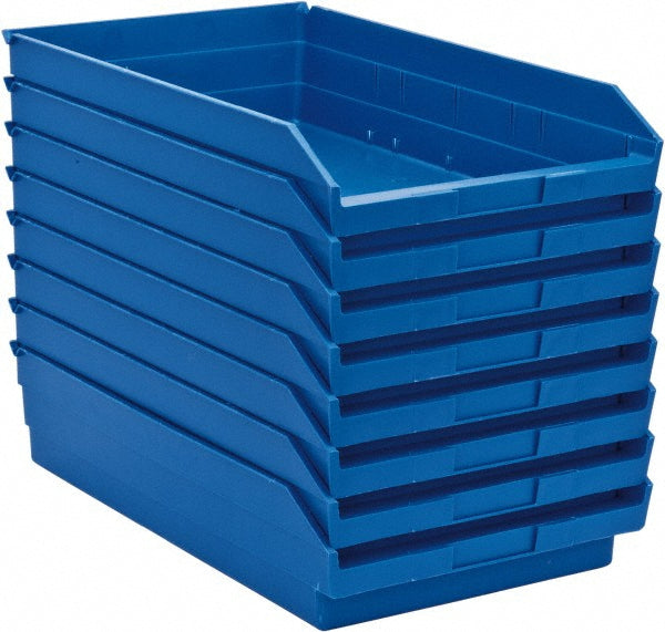Quantum Storage QSB110BLCS Plastic Hopper Shelf Bin Blue