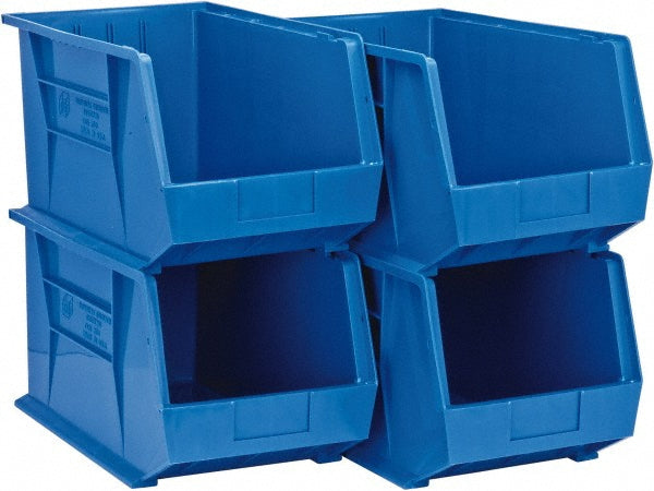 Quantum Storage QUS260BLCS Plastic Hopper Stacking Bin Blue
