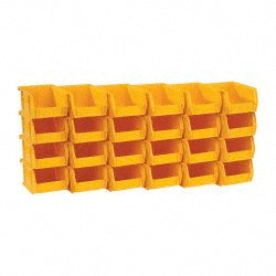Quantum Storage QUS210YLCS Plastic Hopper Stacking Bin Yellow