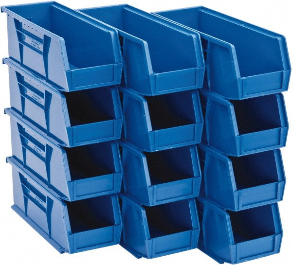 Quantum Storage QUS224BLCS Plastic Hopper Stacking Bin Blue