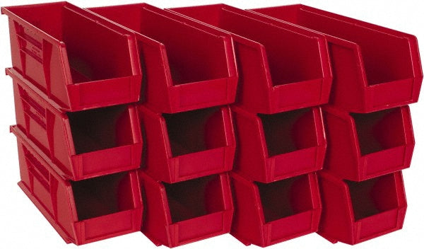 Quantum Storage QUS224RDCS Plastic Hopper Stacking Bin Red