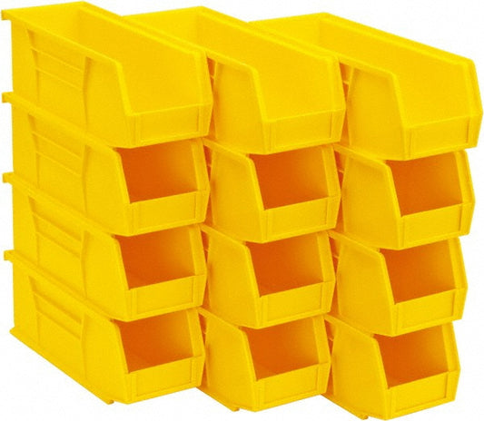 Quantum Storage QUS224YLCS Plastic Hopper Stacking Bin Yellow