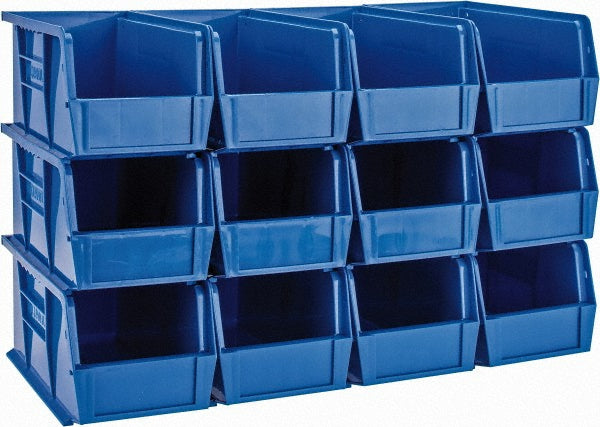 Quantum Storage QUS230BLCS Plastic Hopper Stacking Bin Blue