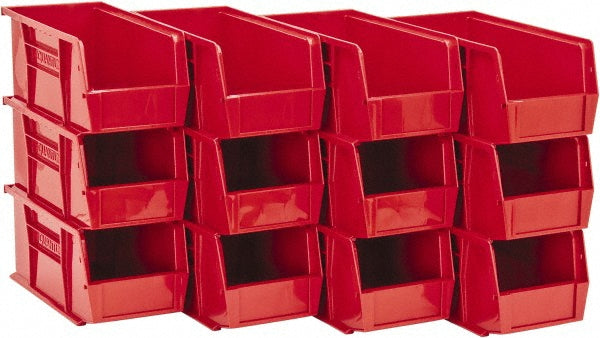 Quantum Storage QUS230RDCS Plastic Hopper Stacking Bin Red