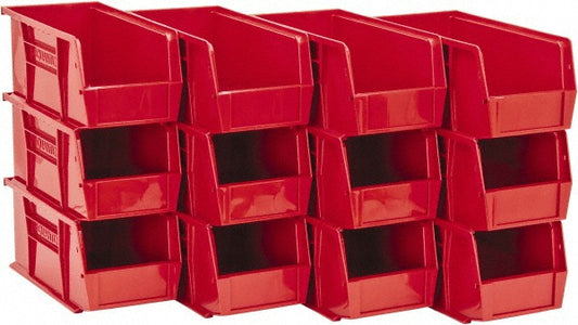 Quantum Storage QUS230RDCS Plastic Hopper Stacking Bin Red
