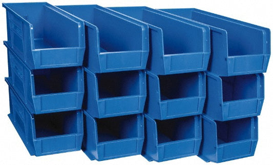 Quantum Storage QUS234BLCS Plastic Hopper Stacking Bin Blue