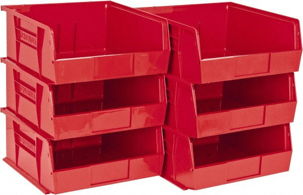 Quantum Storage QUS235RDCS Plastic Hopper Stacking Bin Red
