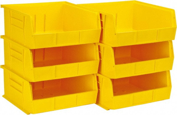 Quantum Storage QUS235YLCS Plastic Hopper Stacking Bin Yellow