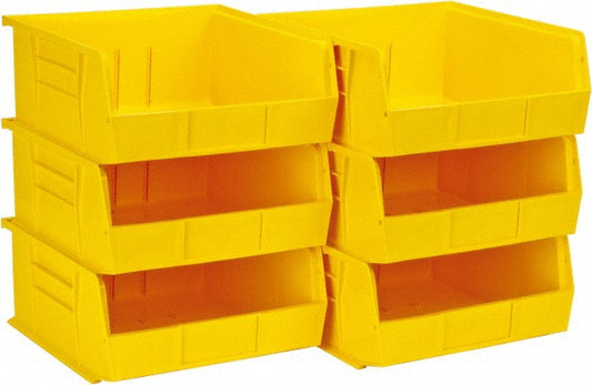 Quantum Storage QUS235YLCS Plastic Hopper Stacking Bin Yellow